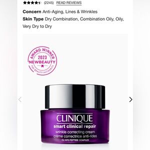 NEW Clinique Smart Clinical Repair Wrinkle Correcting Cream - 1 oz